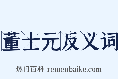 董士元反义词是什么意思的图片